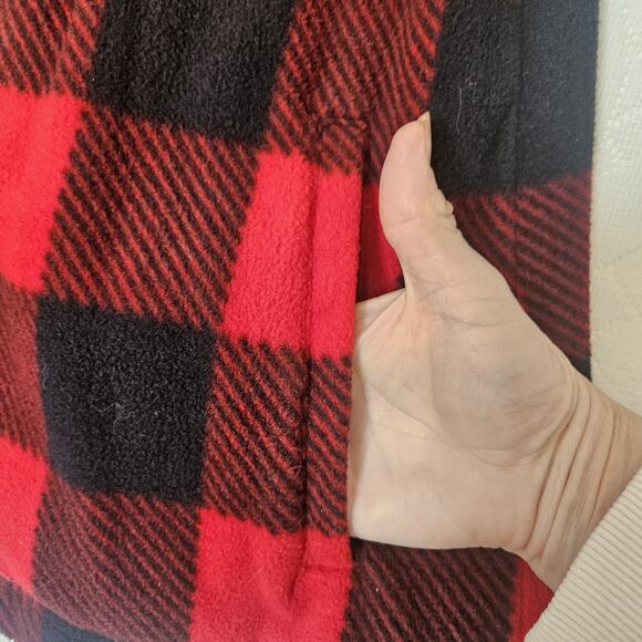 Chaps Sport Medium Women Buffalo Plaid Vest 80s Outdoor Cabincore Fleece Rustic - Picture 4 of 8